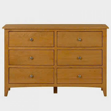 PPS Oak : Tủ Gỗ Sồi 3+3 Ngăn Kéo Ngang